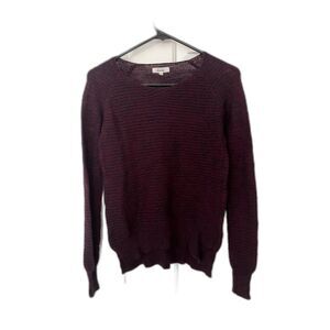 Y2K Mudd knitted Long sleeve lightweight sweater Size S Burgundy/Black